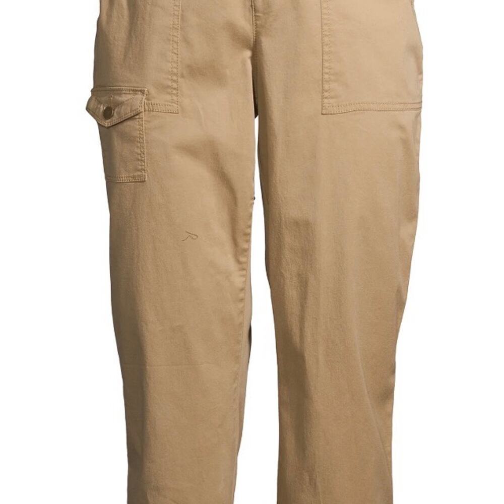 Women's EUC Time And Tru Tan Cargo Pant with cuff Size 4-6